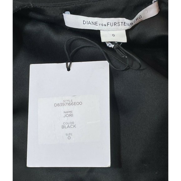 Diane von Furstenberg Jori Black Sheath Shift Dress Knit DVF Size 0 Knit New LBD - Picture 6 of 9